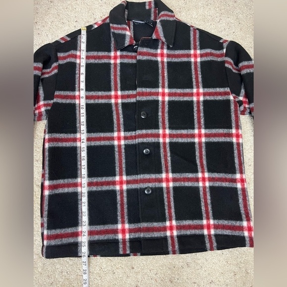 ASOS Design Heavy Long Sleeve Collared Button Down Plaid Flannel Jacket XS - Picture 6 of 9